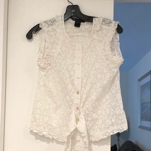 Marc by Marc Jacobs white sleeveless blouse